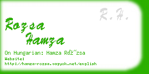 rozsa hamza business card